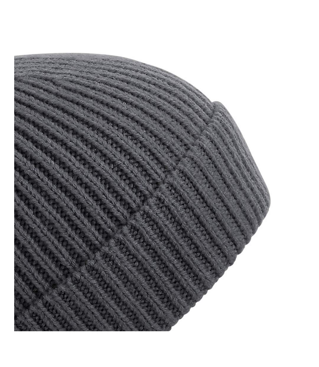 Beechfield Unisex Engineered Knit Ribbed Beanie (Graphite Grey) - UTRW7312-2