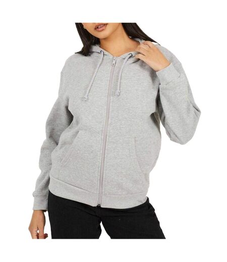 Veste De Survêtement Femme Gris Chiné Chiné Brave Soul