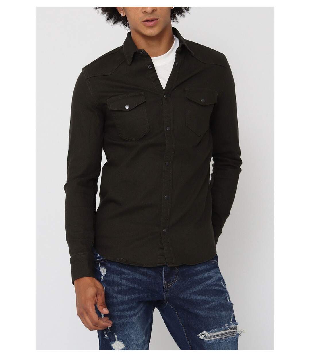 Chemise en jeans Slim Fit-1