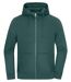 Sweat à capuche zippé oversize unisexe - 8043 - vert fumé-2