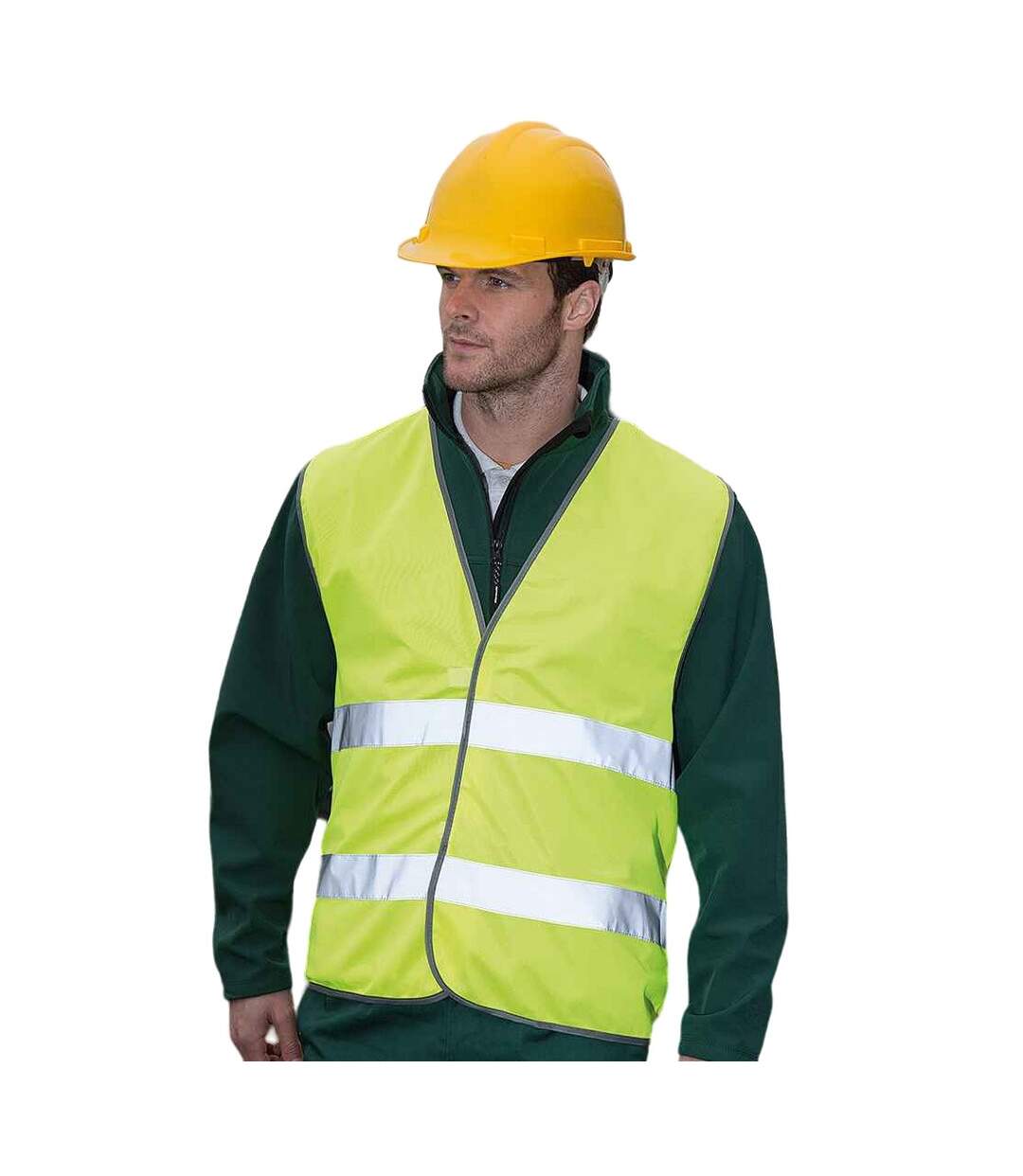 Adults unisex core motorist hi-vis vest fluorescent yellow Result