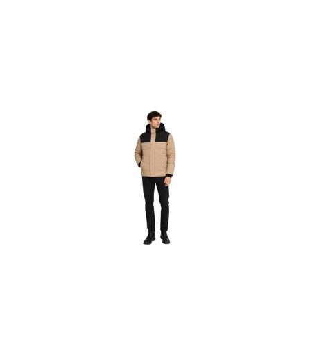 Mens Colour Block Ribbed Hooded Puffer Jacket Crockery Jack And Jones