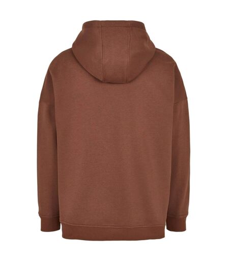 Build Your Brand Mens Oversized Cut-On Hoodie (Bark)