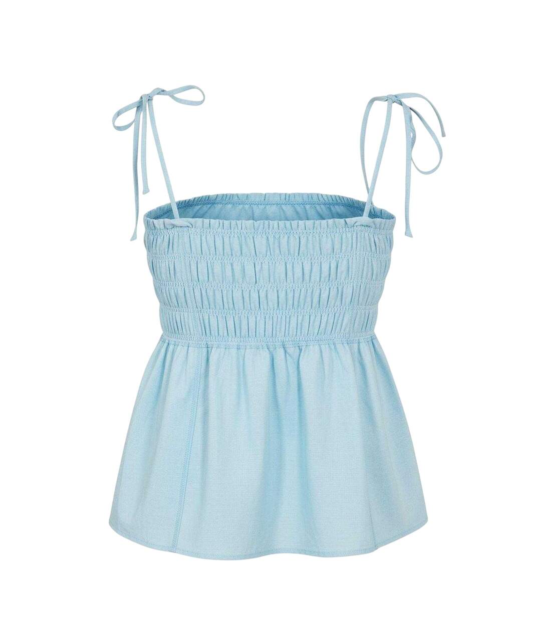 Haut Sans Manches Motif/style Froncé Femme Bleu Jack Wills-3
