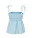 Haut Sans Manches Motif/style Froncé Femme Bleu Jack Wills-3