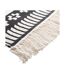 Tapis Déco à Franges Pailo 120x170cm Noir & Blanc-3