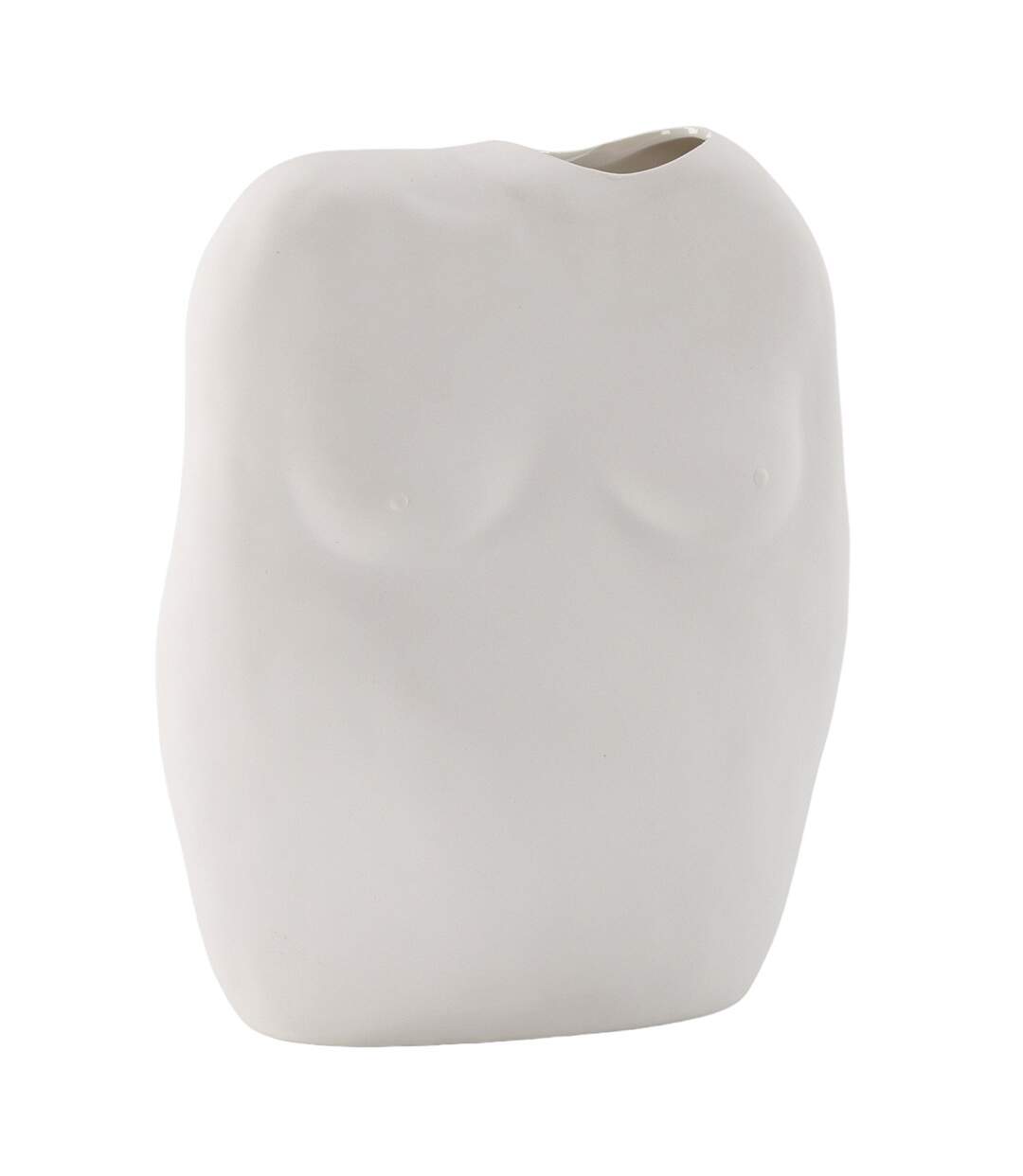 Vase Buste en Céramique Romie 28cm Blanc Cassé-1