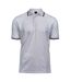 Tee Jays Mens Tipped Stretch Polo Shirt (White/Navy)