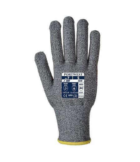 Unisex adult cut resistant liner gloves l grey Portwest