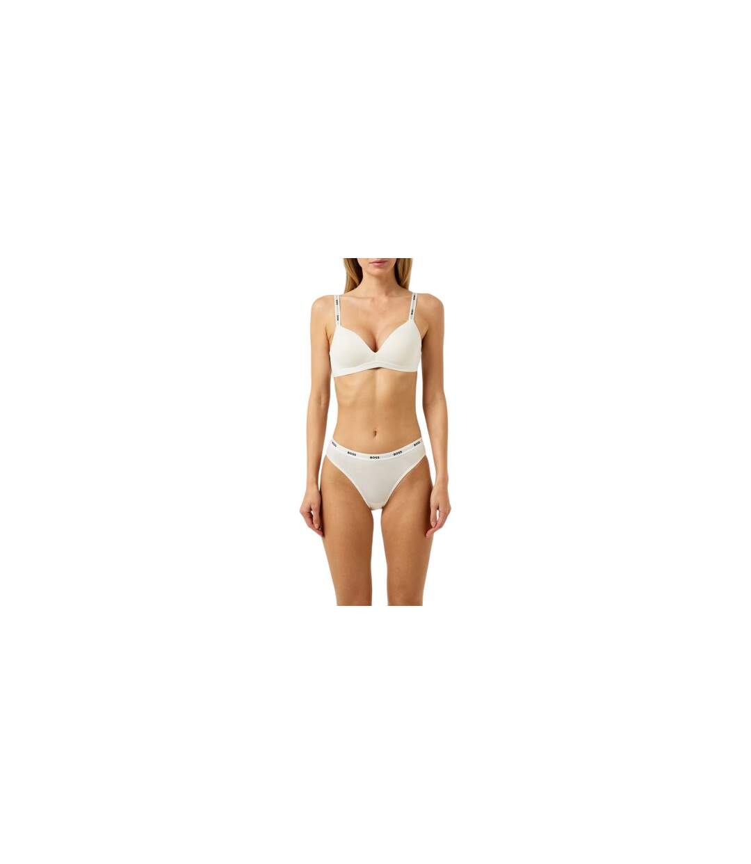 Womens/ladies Logo Briefs White Black Boss-1
