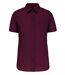 Chemise popeline manches courtes - Femme - K548 - rouge vin-1