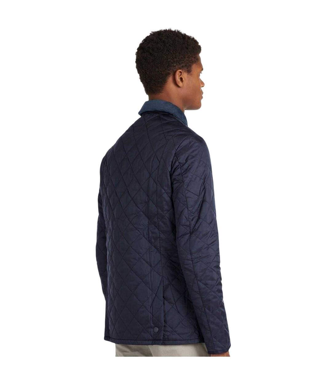 Mens Liddesdale Diamond Quilt Jacket Navy Barbour-3