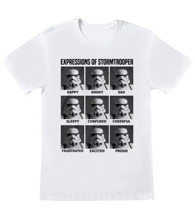 Star Wars T-Shirt unisexe Adultes Expressions Of Stormtrooper (Blanc) - UTHE581