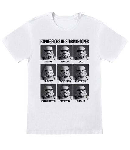 Star Wars - T-shirt EXPRESSIONS OF STORMTROOPER - Adulte (Blanc) - UTHE581