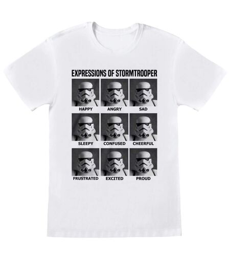 Star Wars Unisex Adult Expressions Of Stormtrooper T-Shirt (White)