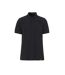 Mens pique stretch polo shirt black Cottover-1