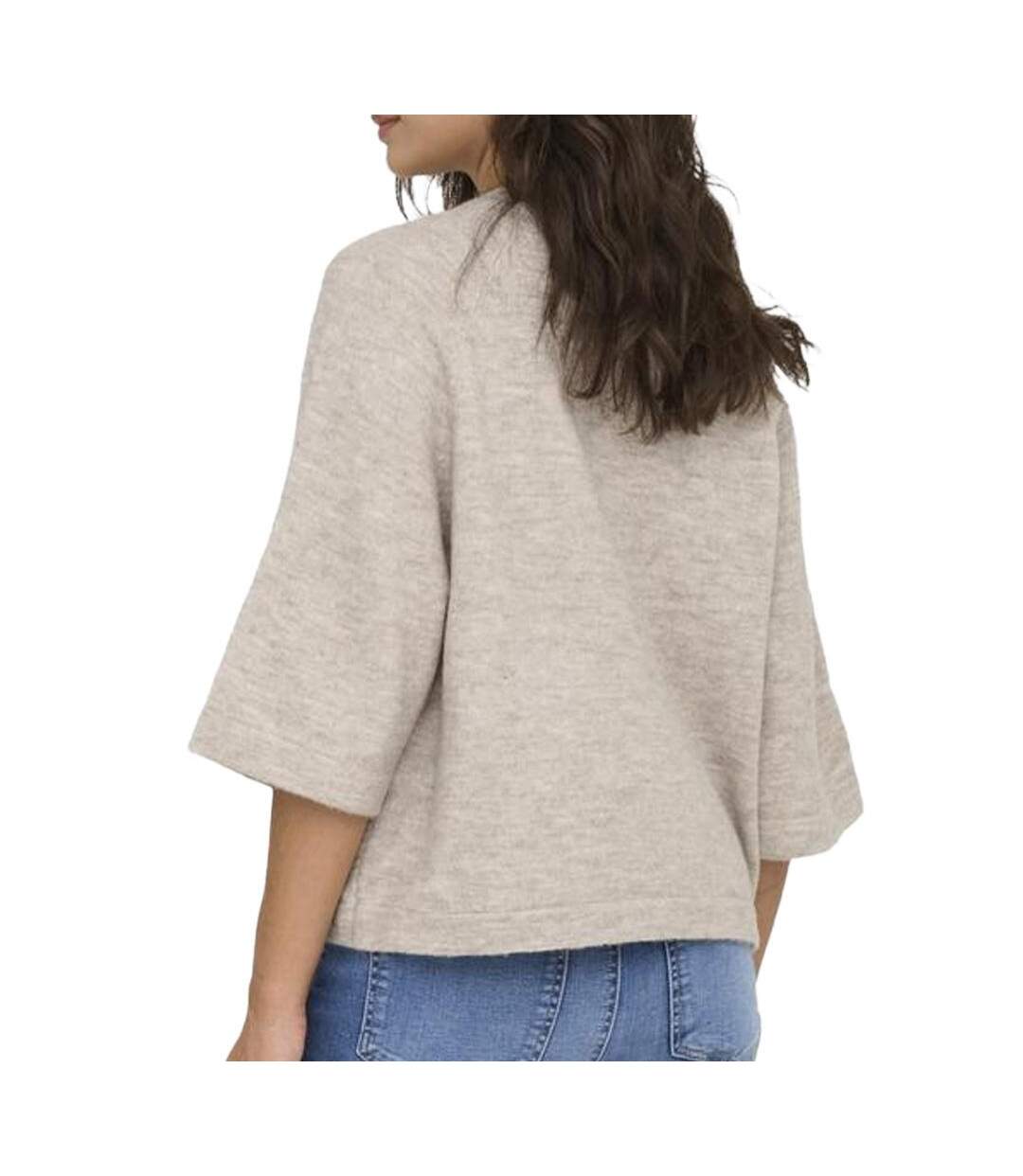 Pull beige femme only simoni-2