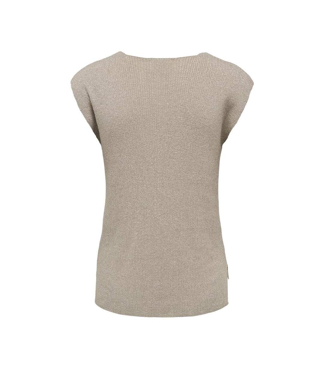 T-Shirt marron femme jdy new behave-2