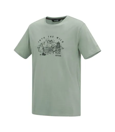 Mens Cline Ix Mountain T-shirt Glacier Regatta