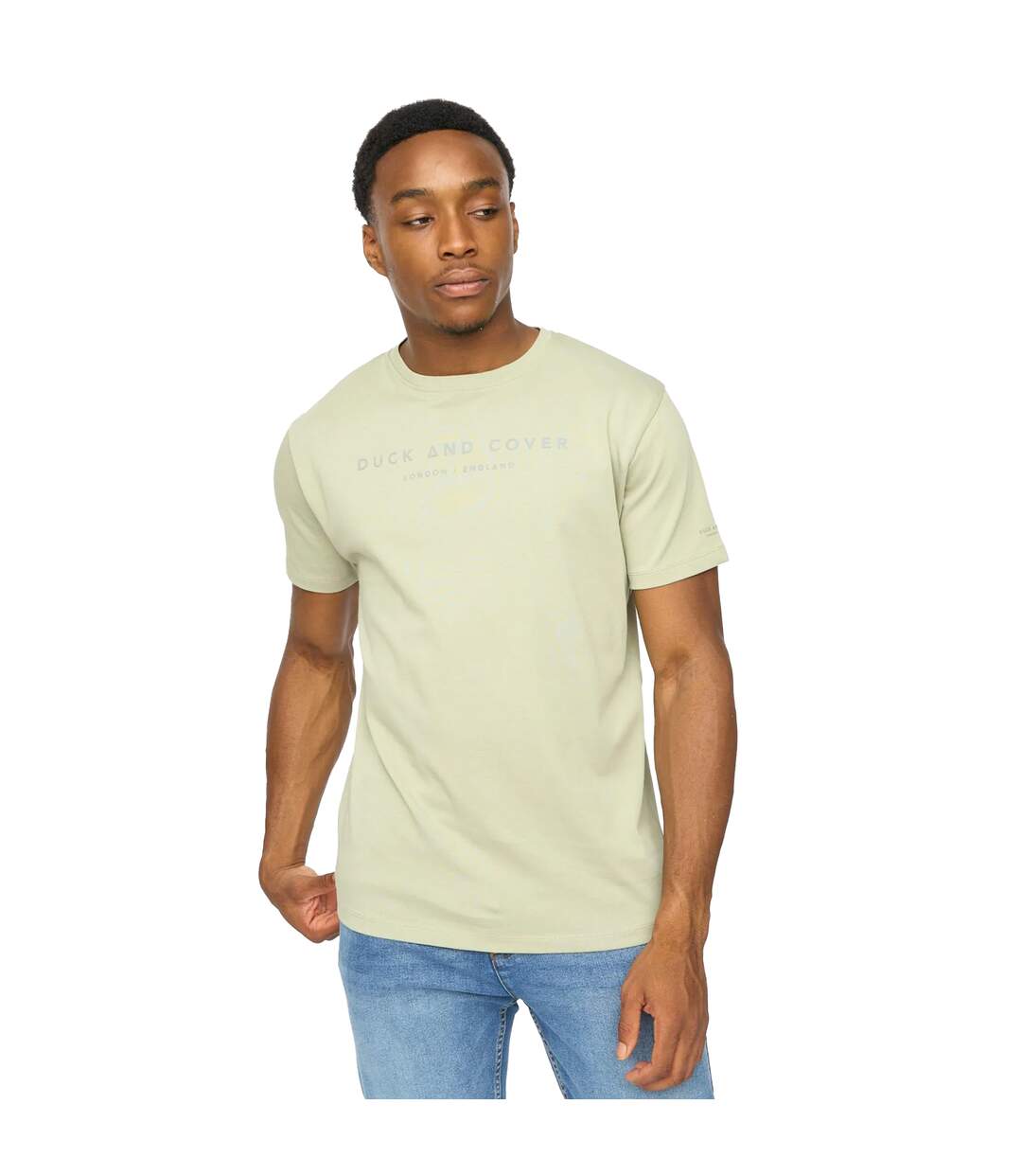 Mens Crytons Heavyweight T-shirt Sage Duck And Cover-1