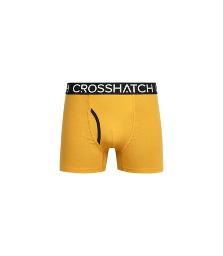 Crosshatch Mens Lynol Boxer Shorts (Pack of 3) (Yellow)