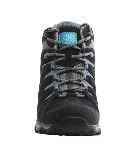 Womens/ladies Rona Leather Hiking Boots Navy Karrimor