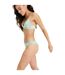 Womens/ladies Hibiscus Triangle Cups Bikini Set Green Roxy-4