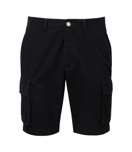 Asquith & Fox Mens Cargo Shorts (Black)