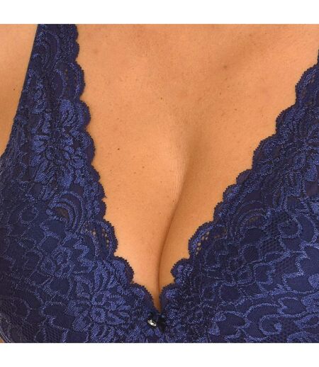 Women's bra with underwire and elastic sides O77C03PZ00A
