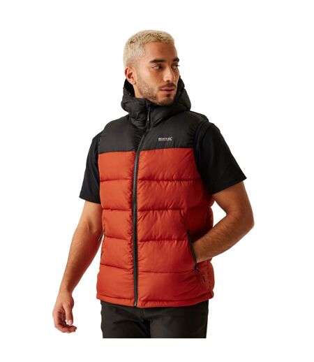 Mens nevado heavyweight sleeveless body warmer red ochre/black Regatta