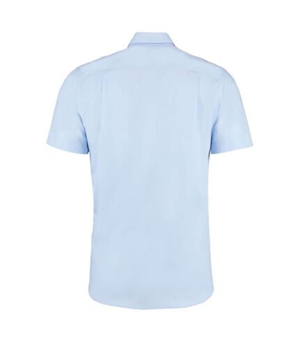 Kustom Kit Mens Premium Corporate Short-Sleeved Shirt (Light Blue)