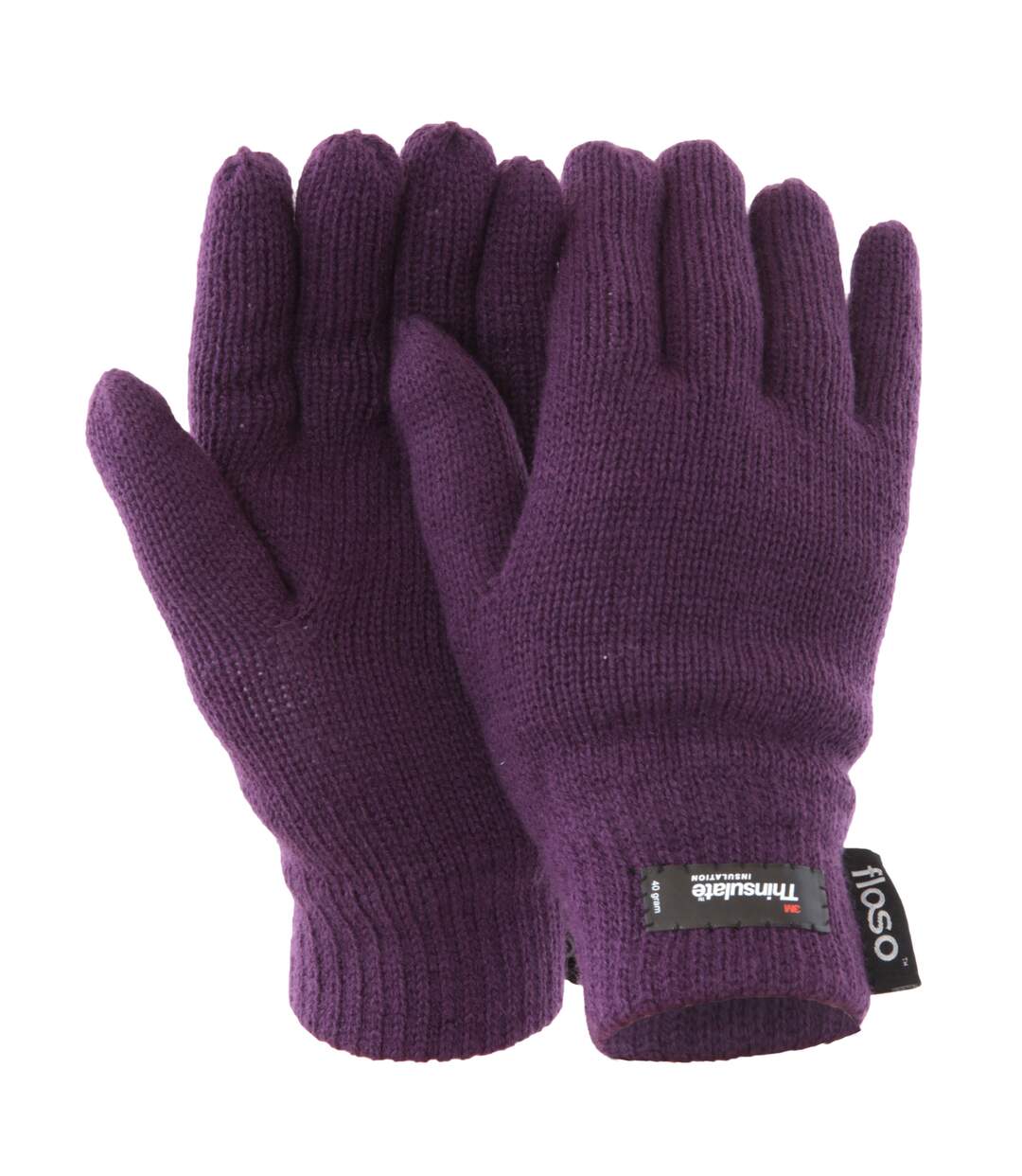 Gants thermiques thinsulate 3m 40g femme pourpre Floso-1