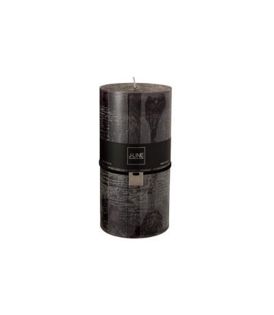 Bougie Cylindrique Déco Junina 20cm Noir Marron