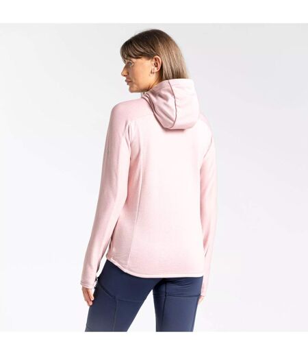 Sweat à capuche dynamic femme rose pâle chiné Craghoppers