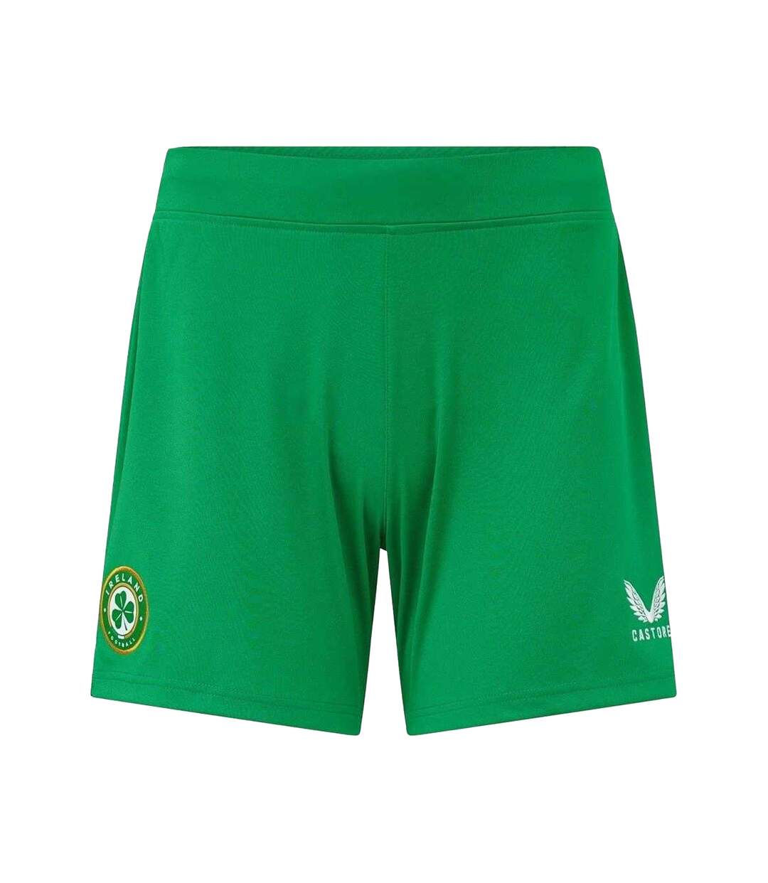 Womens/ladies 2022 Ireland Elasticated Football Shorts Jolly Green Castore-1