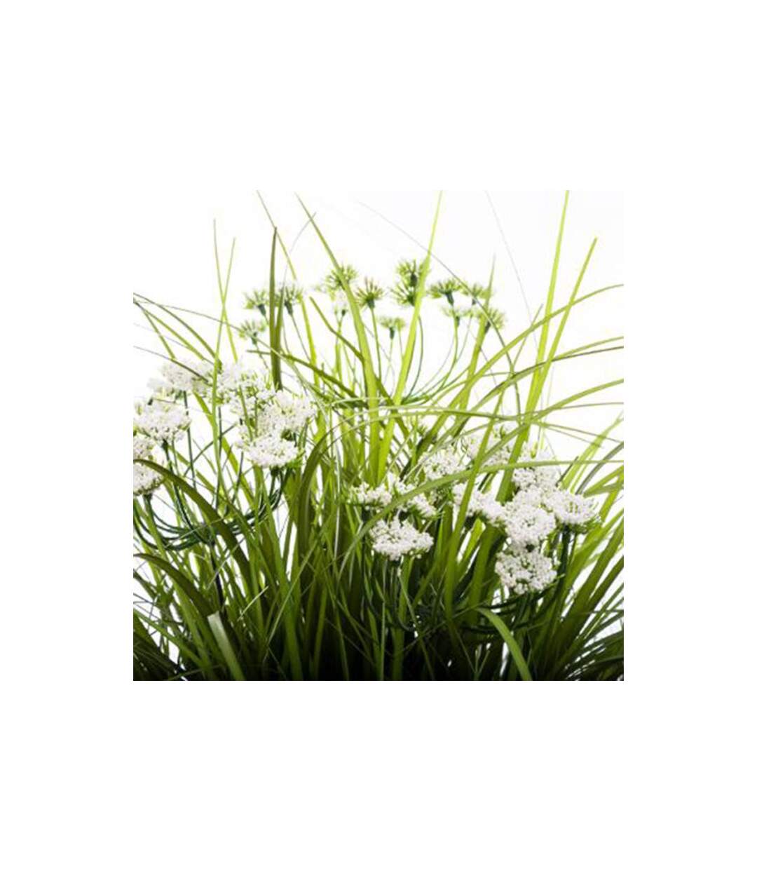 Plante Artificielle en Pot Herbes Folles 40cm Blanc-2