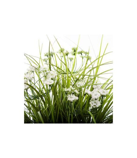 Plante Artificielle en Pot Herbes Folles 40cm Blanc