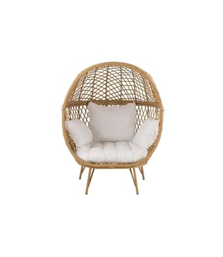 Fauteuil Lounge avec Coussins Eva 146cm Beige