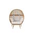 Fauteuil Lounge avec Coussins Eva 146cm Beige-2
