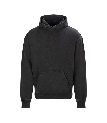 Sweat À Capuche Adulte Noir Délavé Awdis