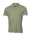 Mens Embroidered Collared Short-sleeved Polo Shirt Sage Calvin Klein-1