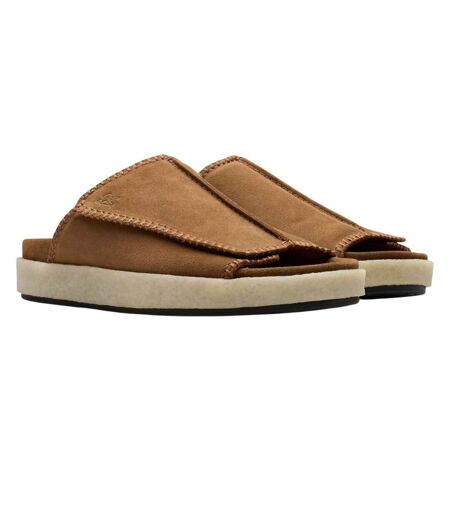 Unisex Adult Overleigh Suede Sliders Brown Clarks Originals