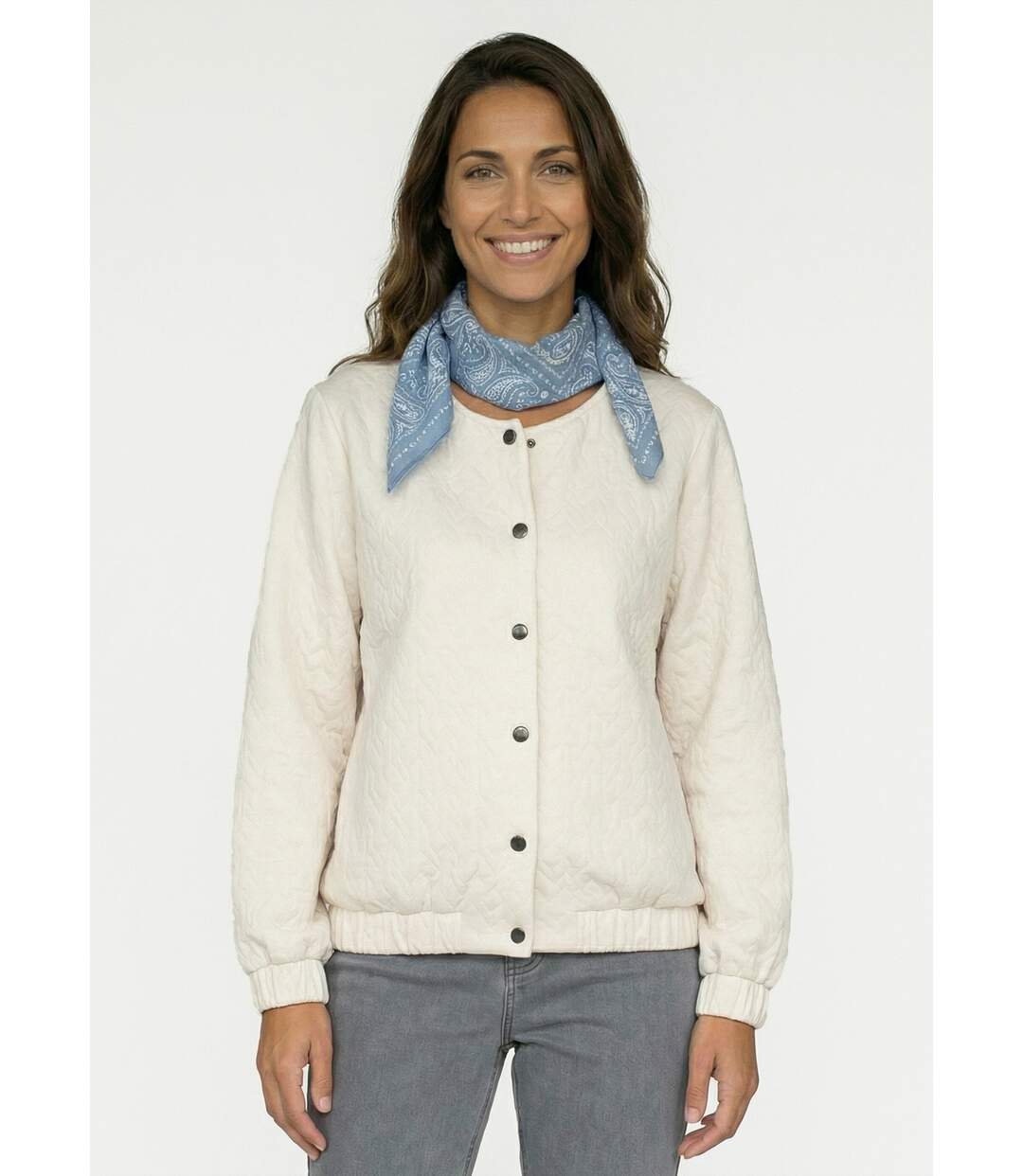 Blouson pressionné effet matelassé-1