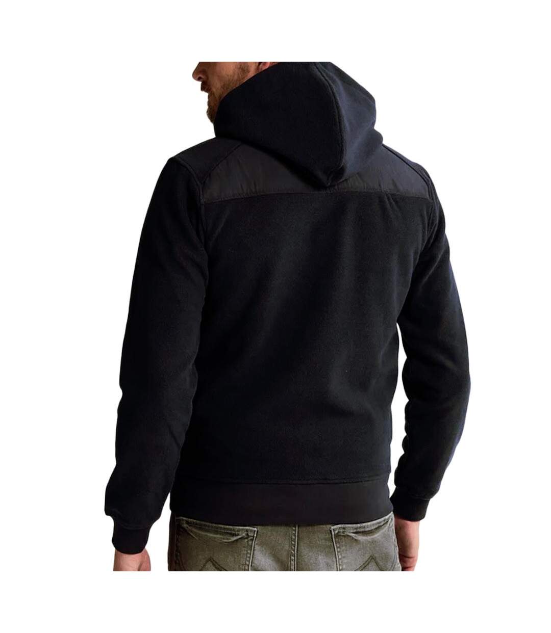 Sweat noir homme petrol industries hooded-2