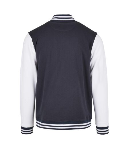 Veste Basic College Homme Bleu Marine Blanc Build Your Brand