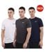 T-shirts Style Logo Somerset Homme Bleu Marine Blanc Gris Bench-1
