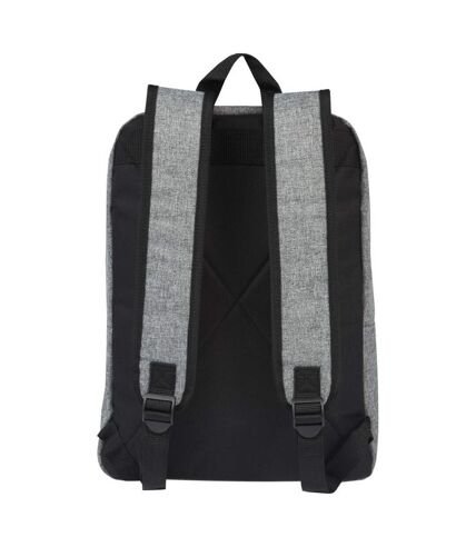 Unbranded Reclaim Two Tone Recycled 14L Laptop Backpack (Solid Black/Heather Grey) (One Size) - UTPF4070