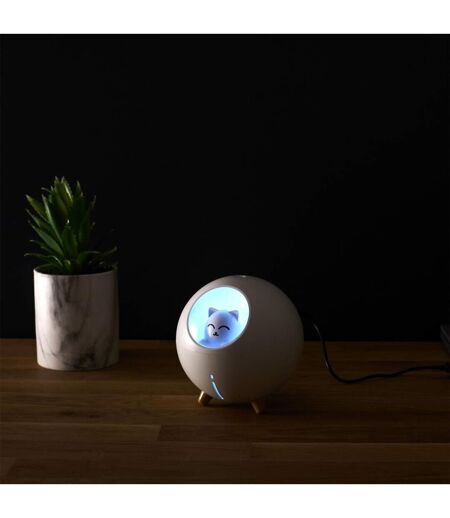 Diffuseur de Parfum Led Chat 11cm Blanc