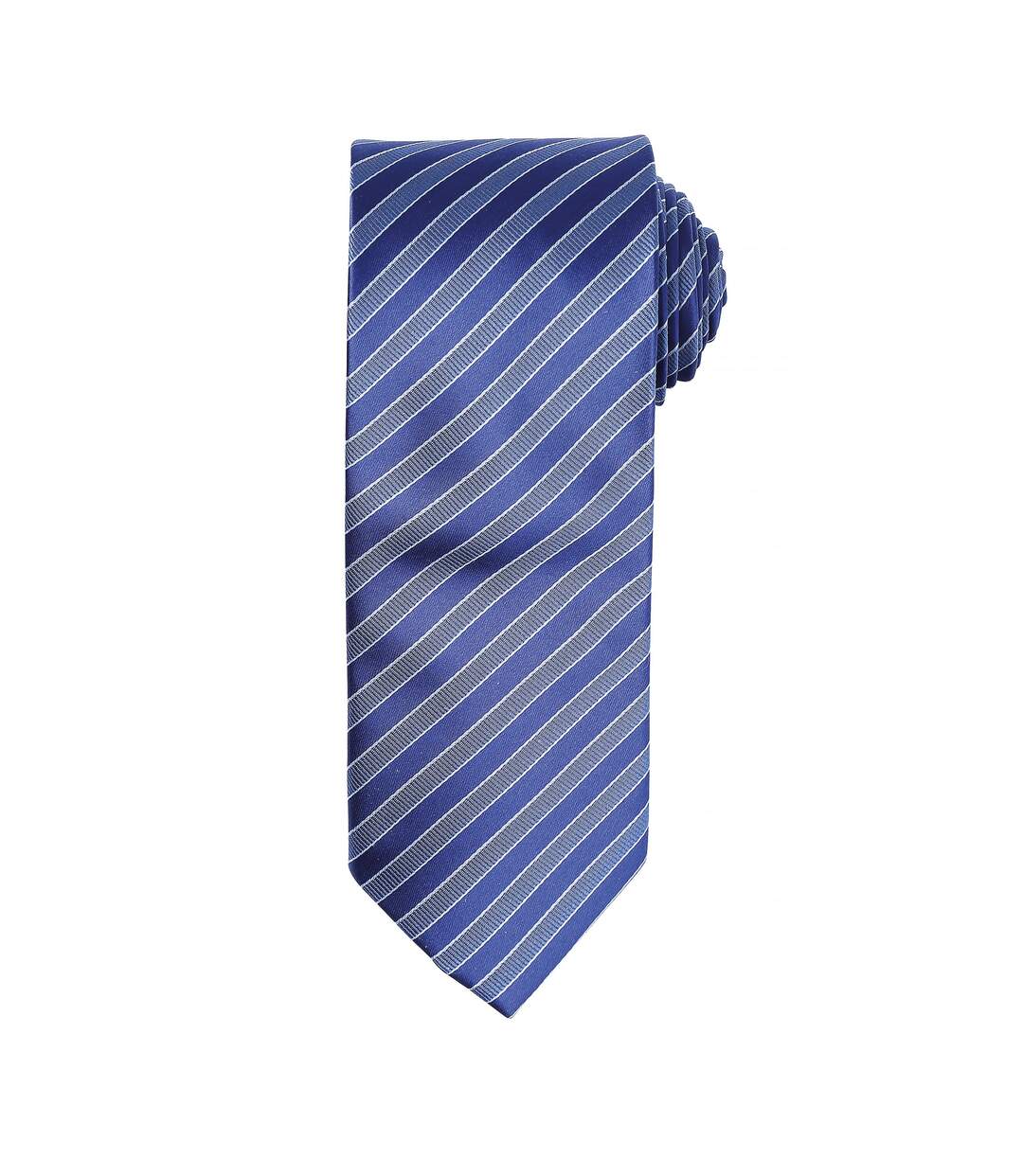 Premier Mens Double Stripe Pattern Formal Business Tie (Navy/Blue) (One Size)