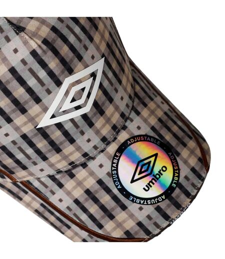 Checked Logo Baseball Cap Beige Umbro